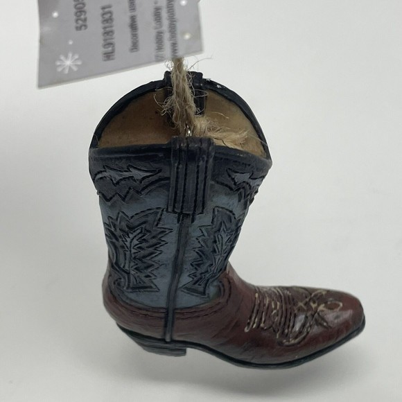 New Blue Cowboy Boot CHRISTMAS  ORNAMENT 3 Inch‎ Western Country Cowgirl - Picture 5 of 11